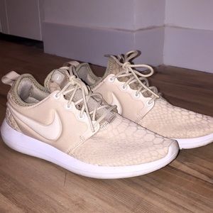 Nike Tan Snake Skin Running Shoes (Customized)